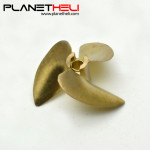 3 Blades Brass Copper Propeller for RC Boat 4mm Shaft Screw and 37mm Diameter 